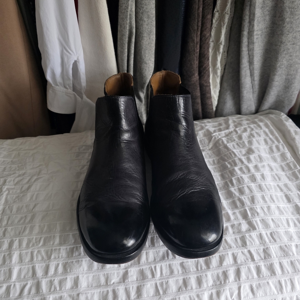 Barneys New York Black Leather Boots